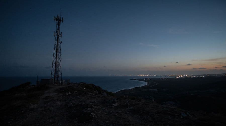 Antena al atardecer