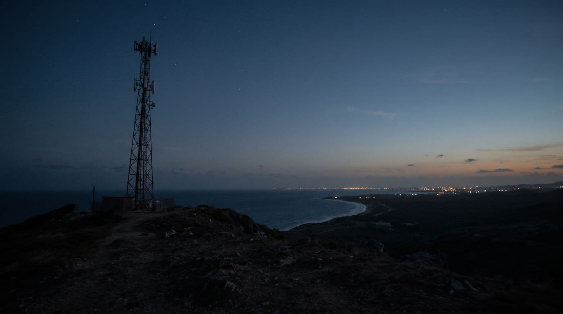 Antena al atardecer