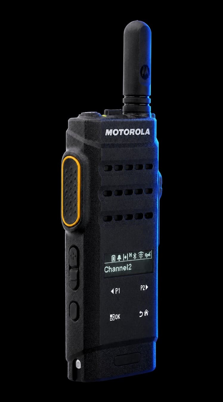 Radio portátil delgado Motorola Solutions MOTOTRBO SL500e, vista frontal