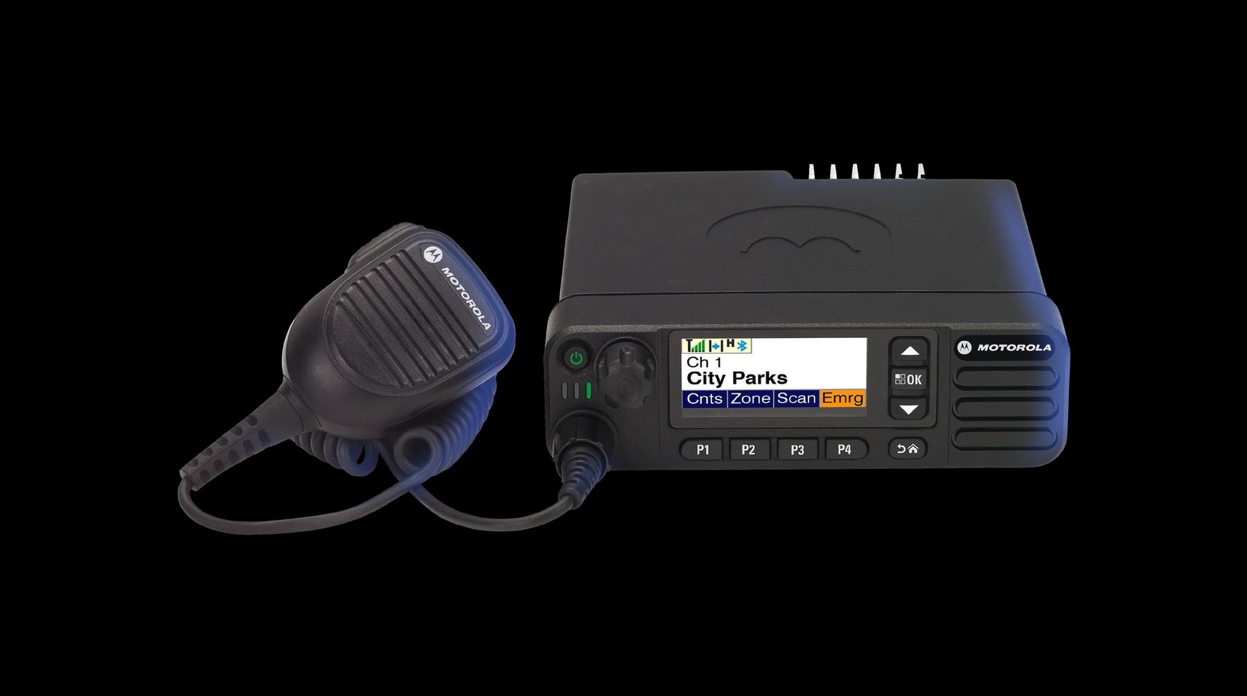 Radio móvil digital Motorola Solutions MOTOTRBO DGM 8500e con micrófono de mano